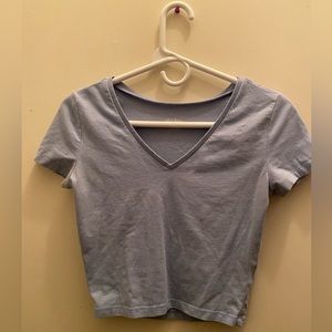 Blue Wild Fable Cropped Tee